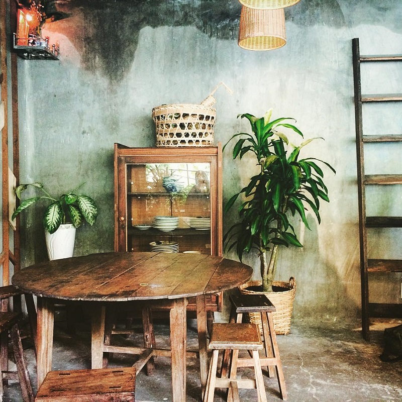 thiết kế quán cafe phong cách vintage